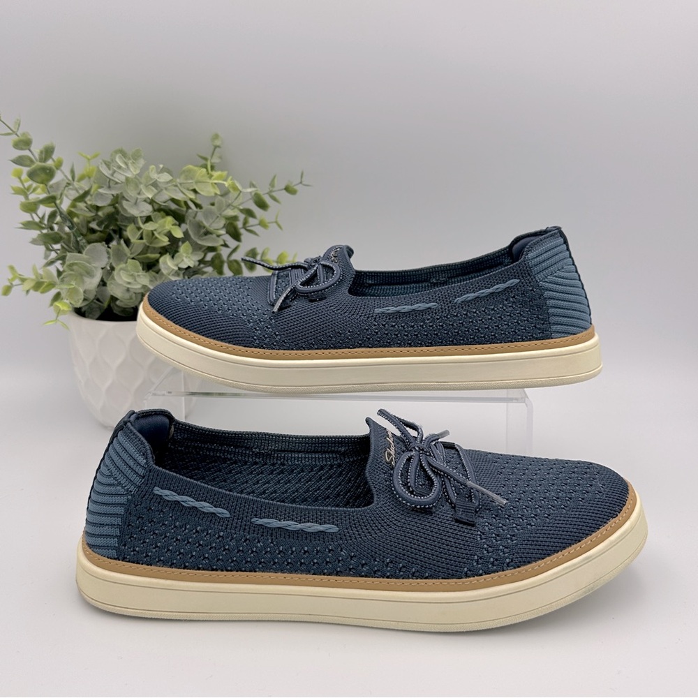 Skechers Boat Coastal Drive Shoes Women's Size 8 Blue Memory Foam 100676